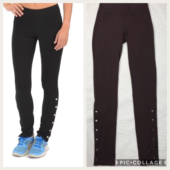 Wildfox Pants - Wildfox Womens Scripted Snap Leggings Brown, small